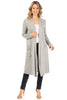 Relaxed Fit Solid Duster Cardigan – Comfortable and Stylish Open Front Design