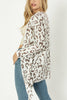 Chic Leopard Print Open Cardigan – Long Sleeve, Elegant Layering Piece for All Seasons