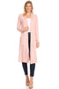 Relaxed Fit Solid Duster Cardigan – Comfortable and Stylish Open Front Design