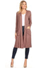 Relaxed Fit Solid Duster Cardigan – Comfortable and Stylish Open Front Design