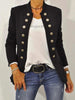 Women's Solid Color Stand Collar Button Up Casual Jacket