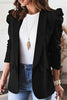 Women's Casual Commuting Long-sleeved Shoulder Pad Puff Sleeve Slim Suit