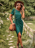 New Knitted Dress High Stretch Light Dress Casual Skirt