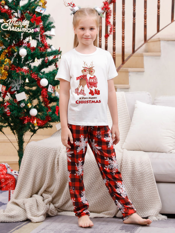 New Christmas Parent-Child Pajama Set Printed Homewear