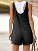 Ladies Daisy Cotton Linen Bib Shorts