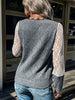 Fashion foreign trade cross-border women's long-sleeved lace stitching sweater