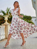 Women's Printed Sleeveless Swing Skirt Lace Waist Dress