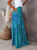 New Bohemian style skirt European and American loose casual high waist long skirt