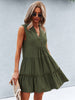 Women's Solid Color V-Neck Sleeveless Dress