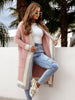 Women's loose hooded warm twist knitted cardigan