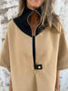 Autumn and Winter Casual Loose Zip Stand Collar Jacket