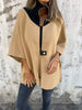 Autumn and Winter Casual Loose Zip Stand Collar Jacket