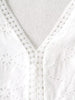 V-neck lace waist open dress