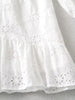 V-neck lace waist open dress
