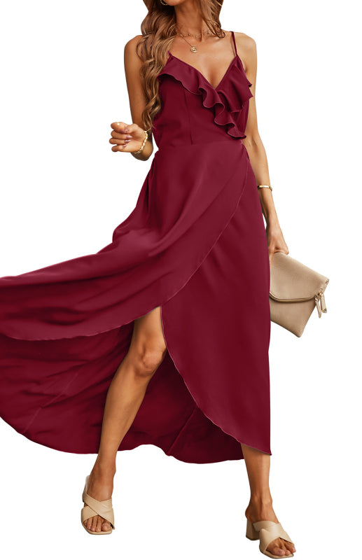 Ladies Spring/Summer Fashion Sling Chiffon Dress