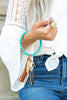 Boho Stone Key Ring Bracelet