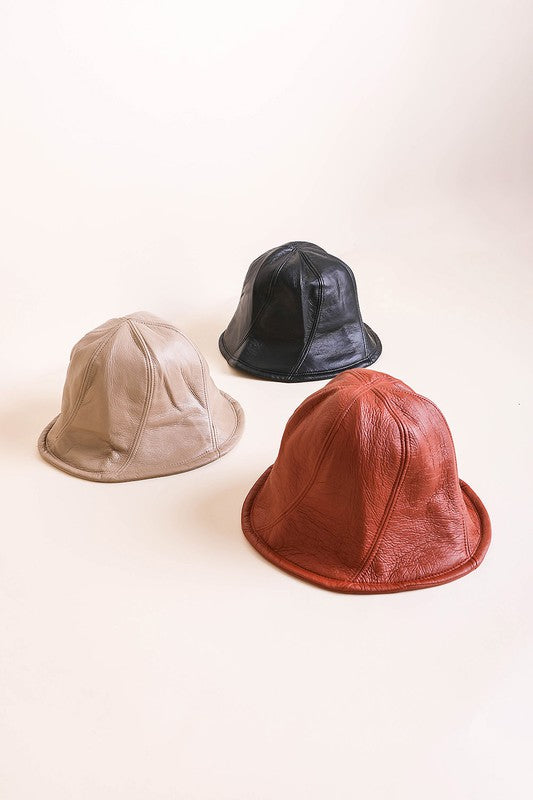 Vegan Leather Bucket Hat