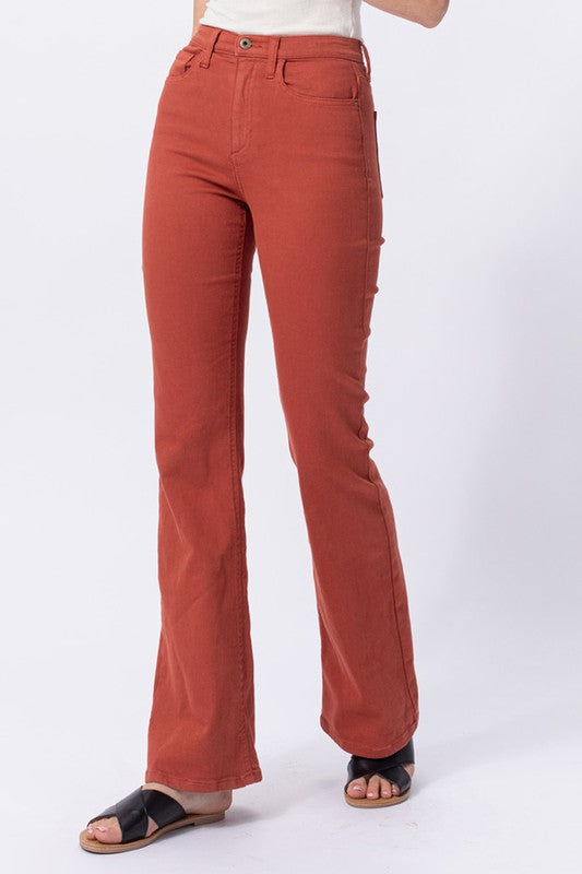 High Rise Solid Slim Bootcut Jeans
