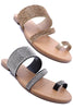 Slide Sandal With Toe Ring