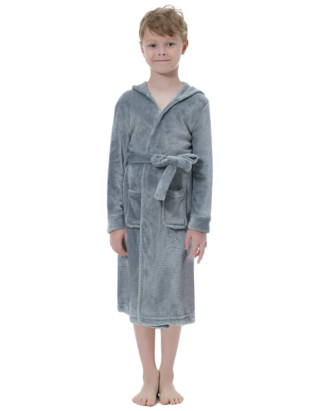 Children'S Solid Color Flannel Nightgown