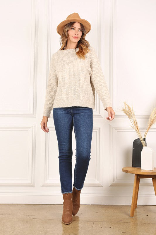 Oversize Cable Sweater.