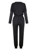 Women's Loose Solid Color Long Sleeve Casual Suit