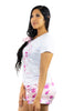 Rose Hope Pajama Set - Peach Skin Shirt - Satin Short