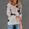 Love Valentine's Day V Neck Knit Pullover Sweater