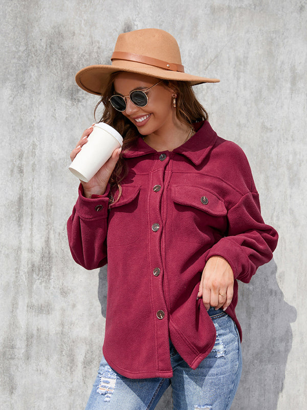 All-match casual shirt long-sleeved jacket top