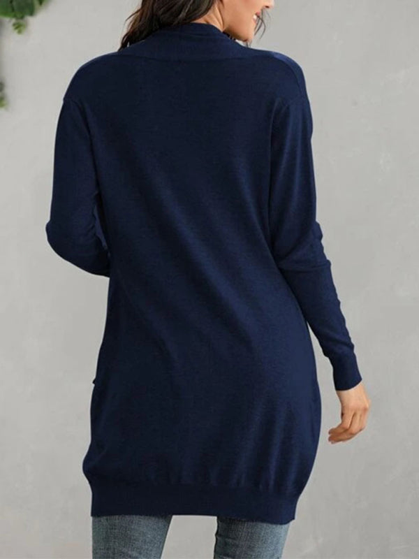 women's long sleeve knitted cardigan cardigan