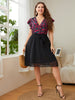 Plus Size Women's Daily Casual Holiday Print V Neck Loose Dress