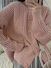 Chic Women's Twist Button Knitted Cardigan - Leisure Style for Spring/Summer