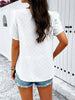 Women's new style solid color V-neck ruffle sleeve top